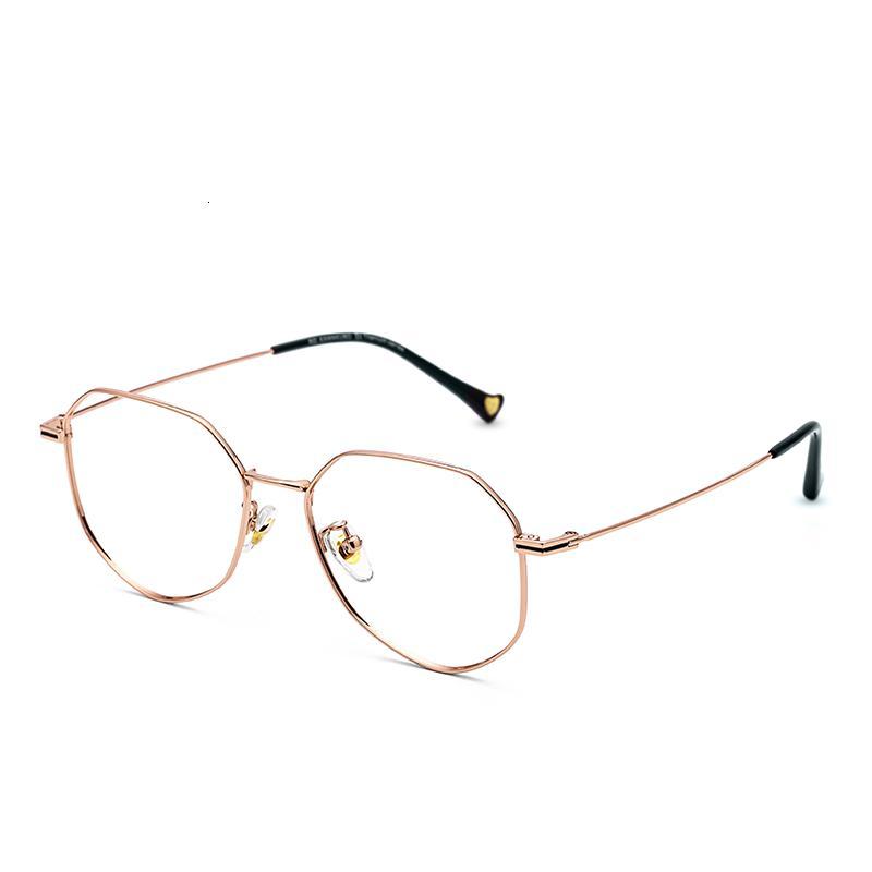 川久保玲2020新款超轻钛架眼镜框男多边形金属光学眼镜女近视近视镜