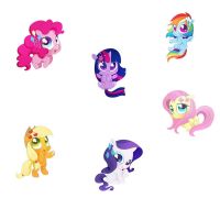 【亏本走量】多款创意卡通动漫海贼王冰箱贴小猪佩琪儿童早教磁铁 小马宝莉（6个）