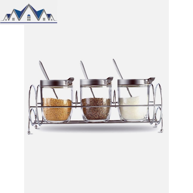 调料盒套装家用调料罐玻璃调味罐盐罐收纳瓶佐料盒调料盒厨房用品 三维工匠收纳盒高清大图