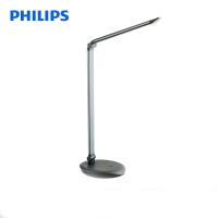 飞利浦 (PHILIPS) LED台灯 工作学习卧室床头灯 四档触摸调光晶 黑色日用品