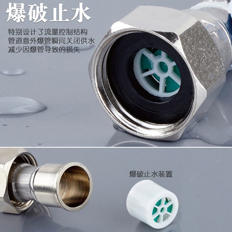 企购优品 龙头上水管面盆洗脸池进水软管不锈钢编织管菜盆水龙头冷热通用尖头管4分角阀连接管 尖头管60cm