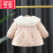 可莉允女童秋冬装2022新款宝宝加厚娃娃领外套1岁3儿童小清新棉袄外套棉服