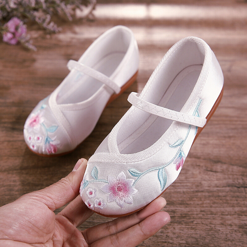 迪鲁奥diluao老北京儿童布鞋汉服唐装女童绣花鞋中国风古装古风透气