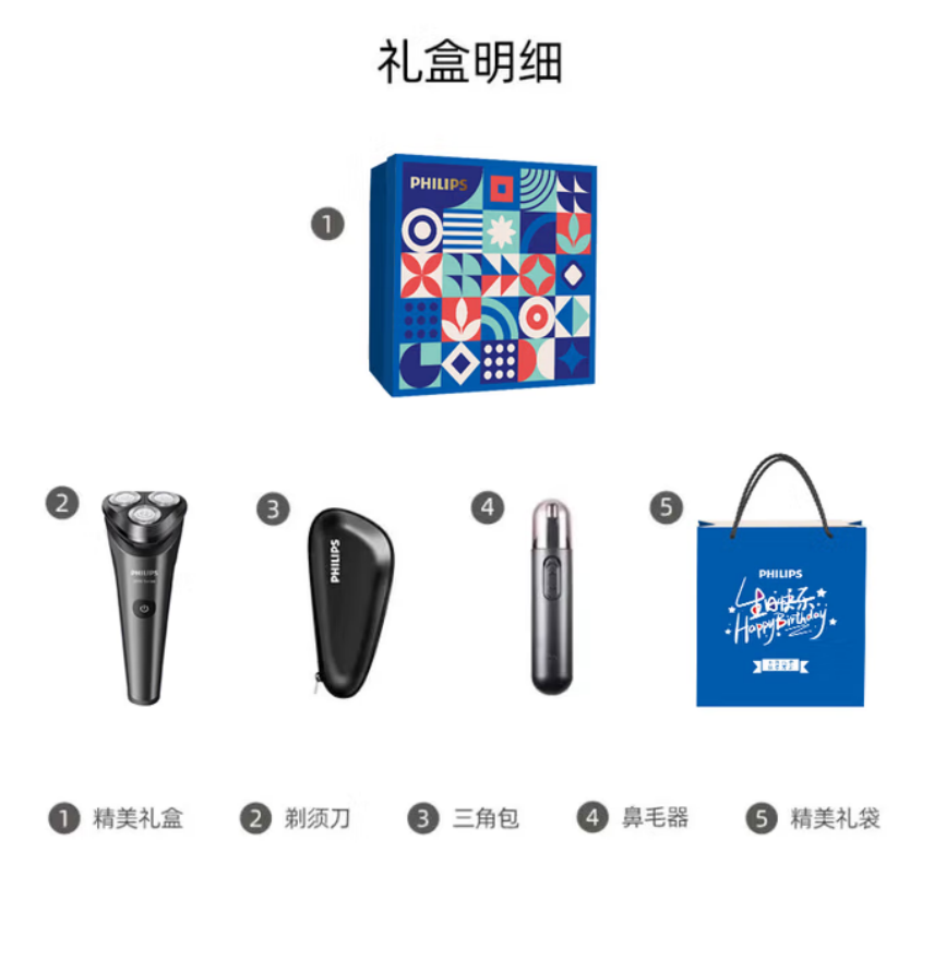 飞利浦(PHILIPS) 剃须刀全新2系 随行套装 JGYC-31高清大图