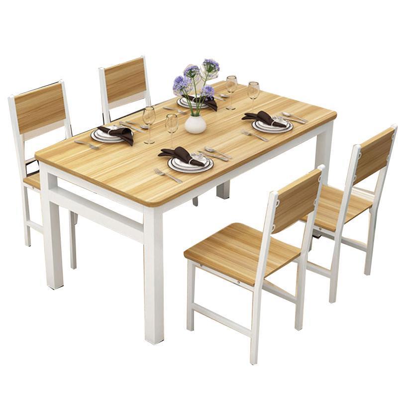 绵冠MIANGUAN餐桌椅组合家用时尚简约小吃店快餐店一桌四凳1400*600*750六椅 140*60六椅