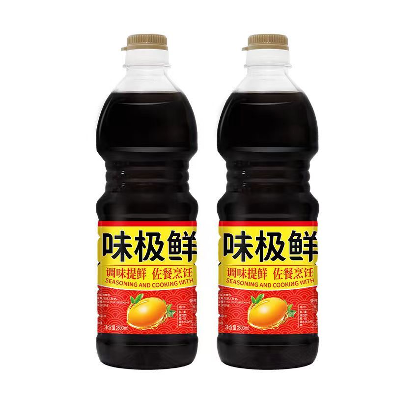 味极鲜生抽酱油5斤大桶/800ml瓶装炒菜凉拌腌制提鲜食用调味汁[HB]