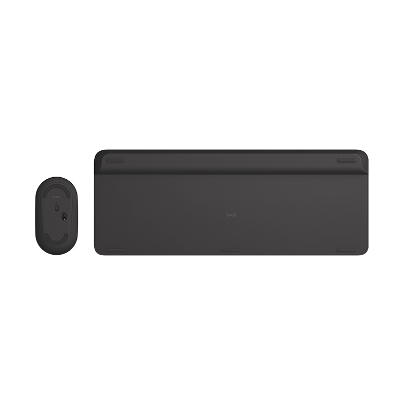 罗技(Logitech) MK470无线键盘鼠标套装 全尺寸超薄静音便携办公家用台式笔记本电脑键鼠套装 黑色