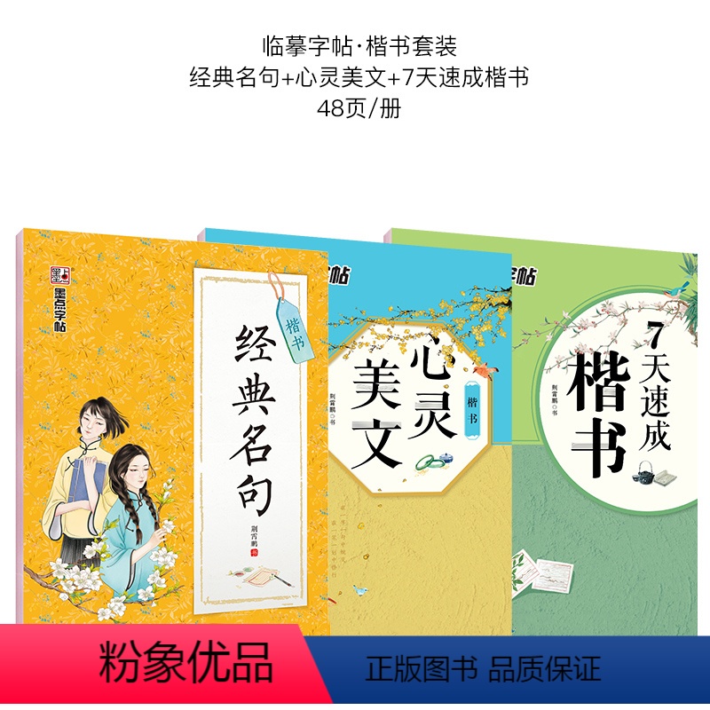 大学生练字帖3本楷书套装 【正版】墨点字帖楷书临摹练字大学生男生霸气女生字体漂亮清秀文艺初学者高中生练字帖名人名言荆霄鹏