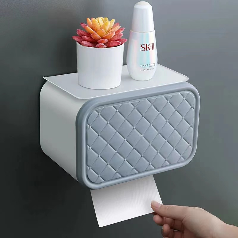 瑜亮手纸盒纸巾盒卫生间免打孔抽纸盒卷纸筒抽纸收纳盒防水卫生纸