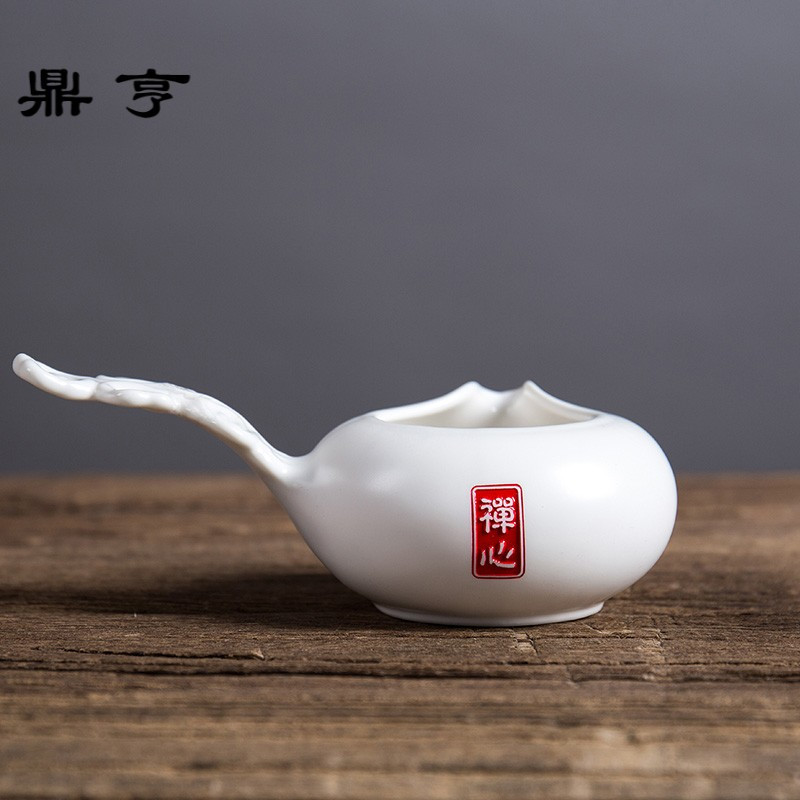 鼎亨陶瓷公道杯中式功夫茶具套装分茶器泡茶杯定窑白手工定制