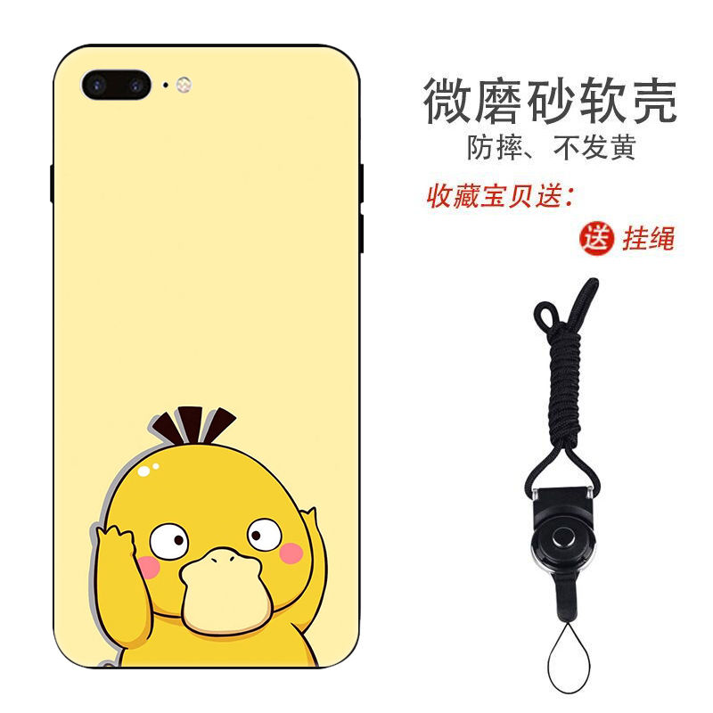 IPHONE苹果8 7plus七八6s 5s se手机壳神奇宝贝皮卡丘可达鸭动漫 RR[01号图]:挂绳 苹果x