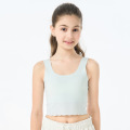 5A少女内衣无痕小背心夏季薄款文胸发育期初中生女孩抹胸 L（100-120斤） 绿色