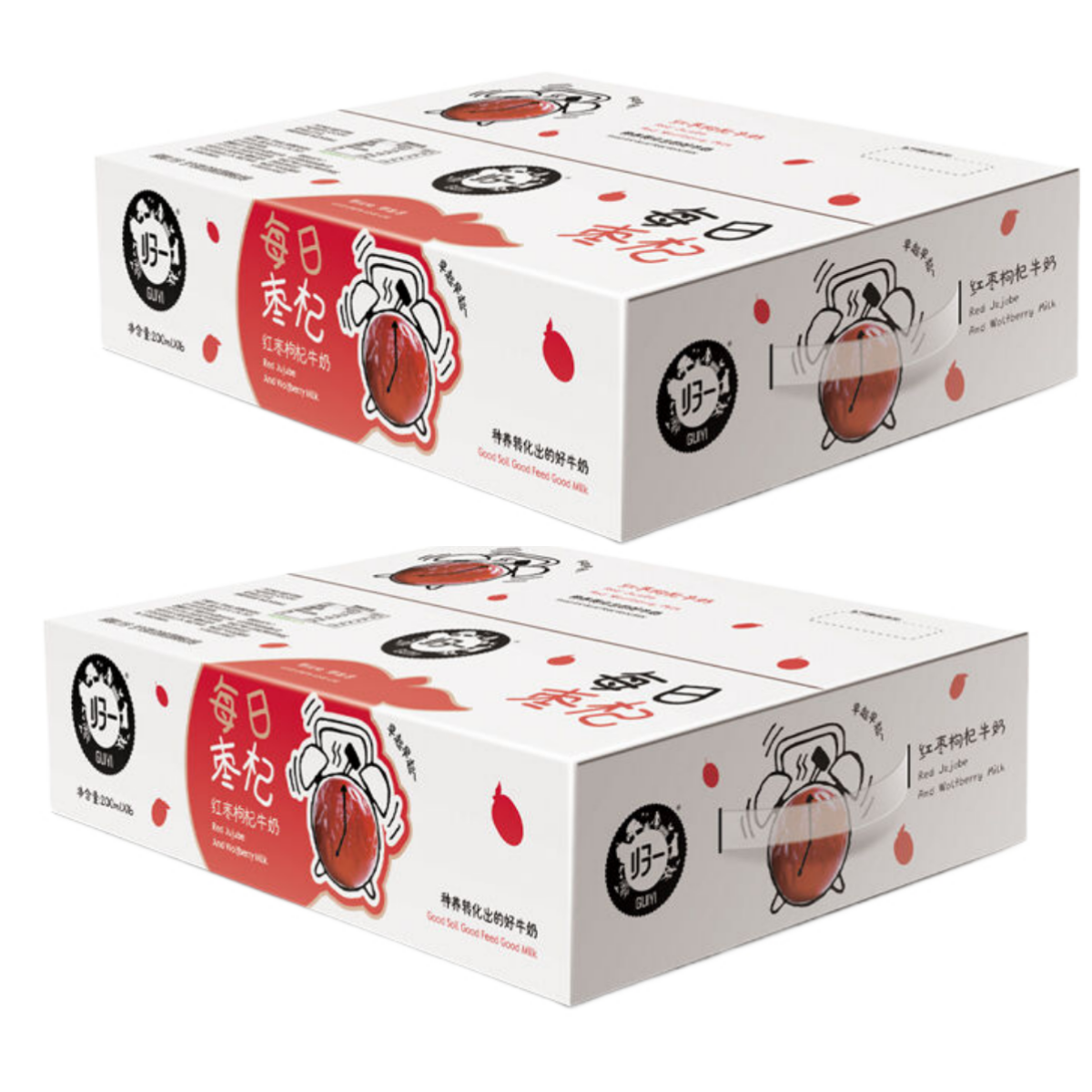 归一每日枣杞调制乳200ml*16盒*2提 添加红枣枸杞浓缩汁小分子蛋白肽 自有牧场高清大图