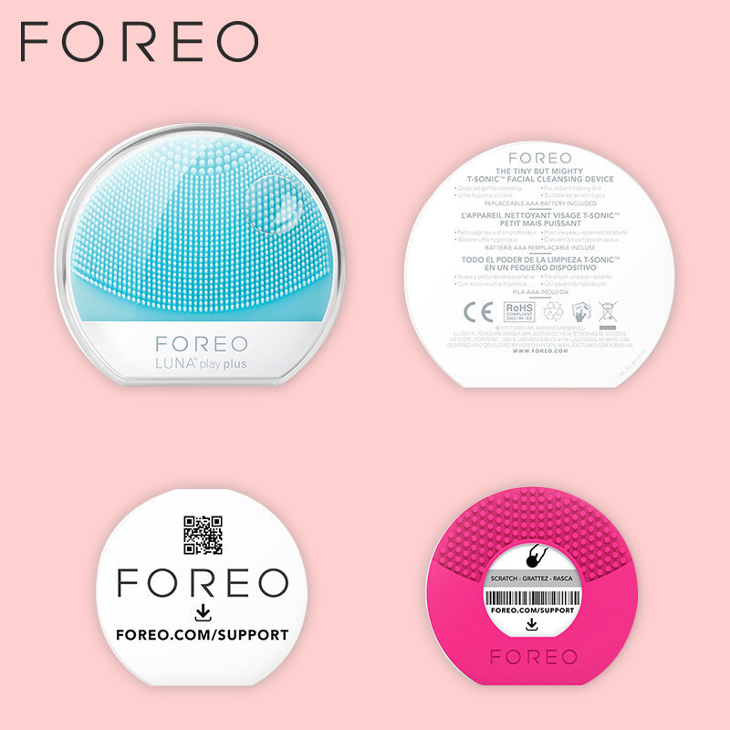 斐珞尔(FOREO) 美容器 Luna play plus露娜玩趣增强版 深层清洁毛孔 声波震动 可换电池 洁面仪薄荷蓝