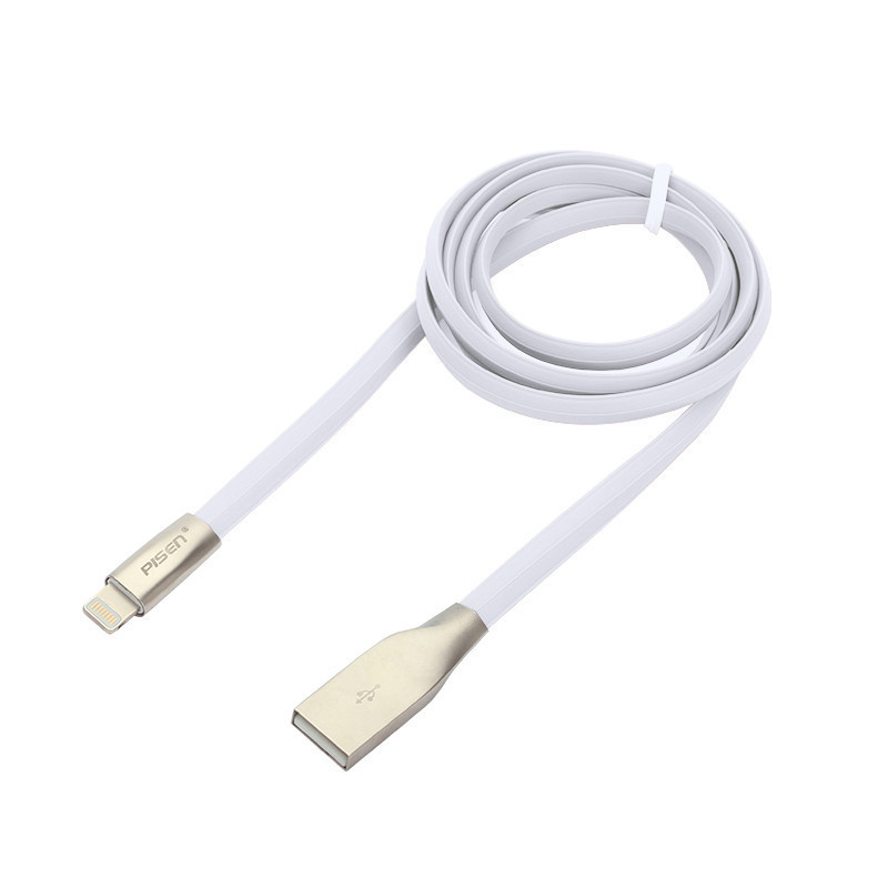 品胜 锌合金苹果Apple Lightning数据充电线1000mm 苹果白