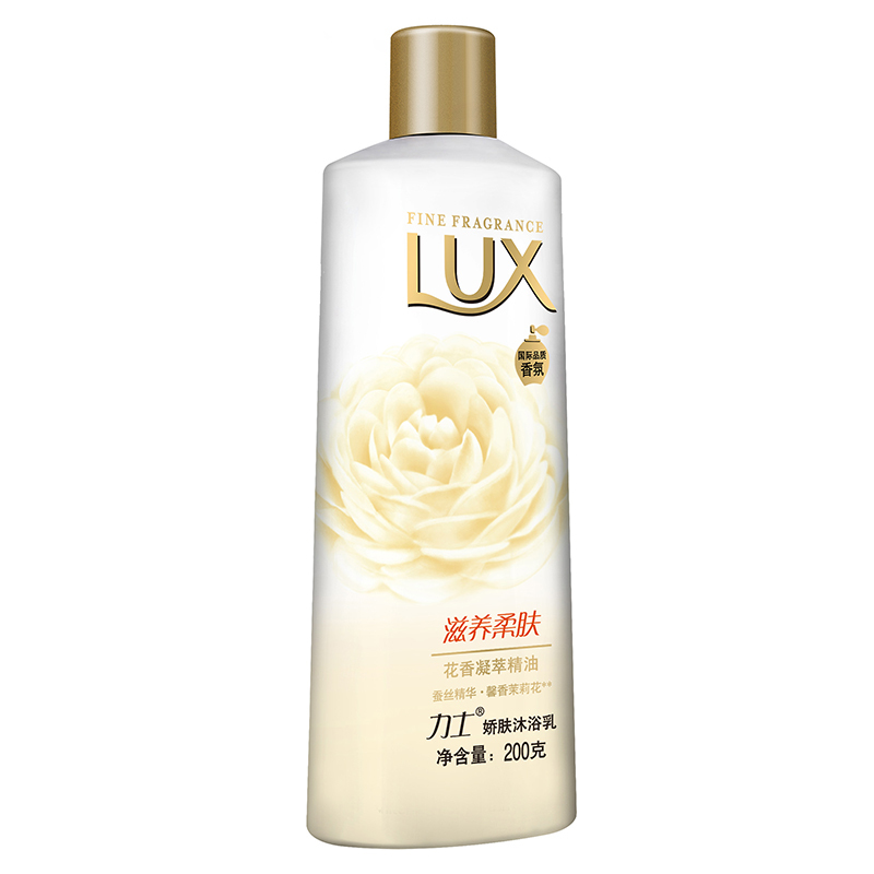 力士(Lux)沐浴露 娇肤沐浴乳 滋养柔肤200ml 蚕丝精华 馨香茉莉花[联合利华]