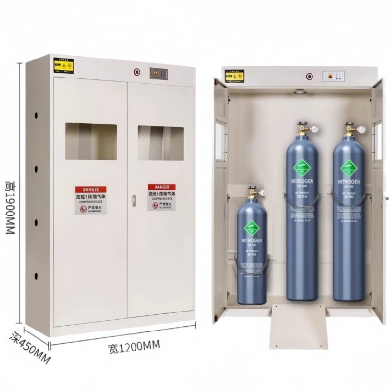 攸形气瓶柜三瓶二代1200*450*1900mm台高清大图