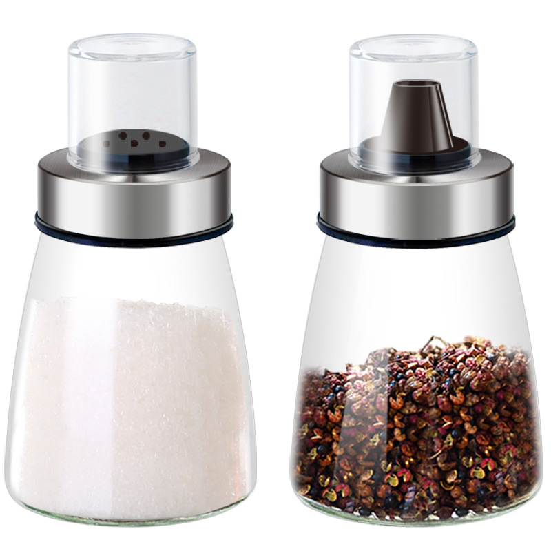 锥形多孔调料瓶西碧秘园调料盒套装厨房调料瓶大调料瓶罐玻璃调味瓶