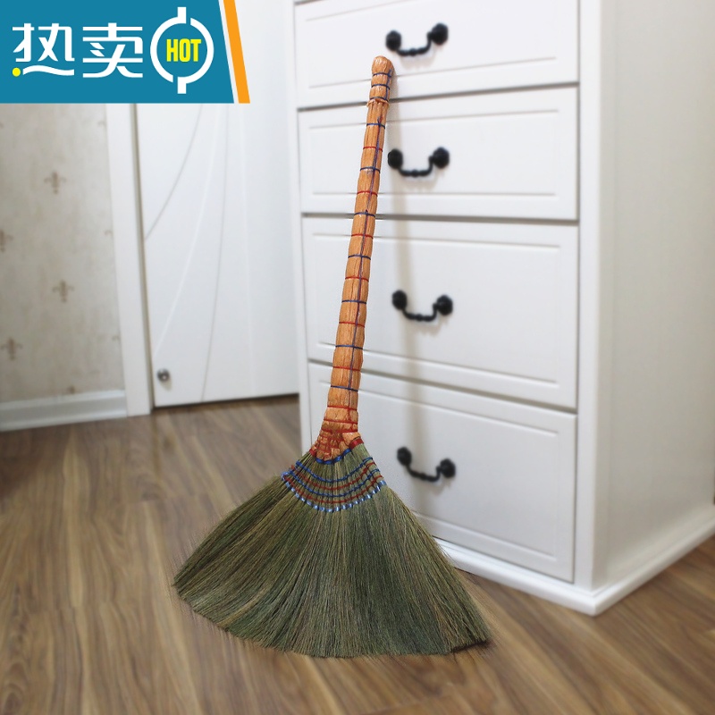 敬平手工编织芒草扫帚软毛扫把家用木地板瓷砖清洁扫头发器单个笤帚高清大图