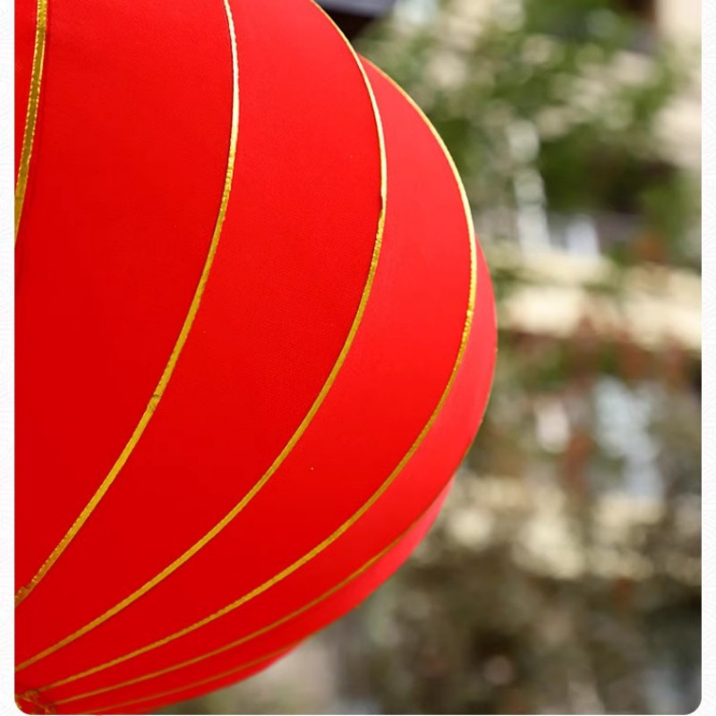 植绒大红灯笼无字 80#红穗子(全红款)+2米LED灯(撑开直径约49cm) 2个装