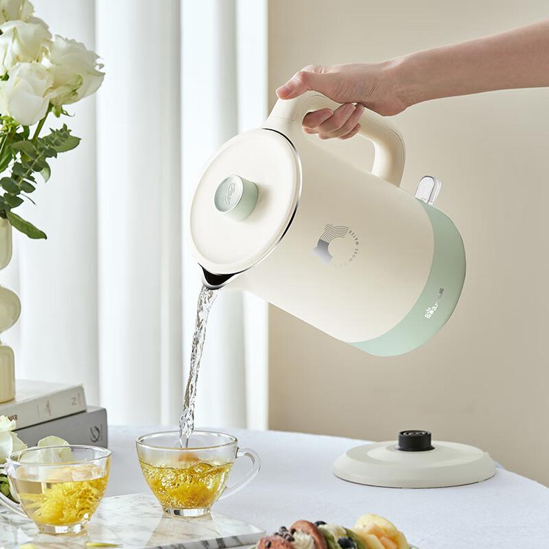 小熊(bear)电水壶烧水壶 热水壶304不锈钢无缝内胆家用暖水壶大容量双层防烫开水壶[ZMD安心系列]彩箱发货 1.7高清大图