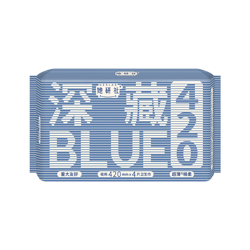 她研社深藏blue卫生巾超长夜用420mm*4片 1包