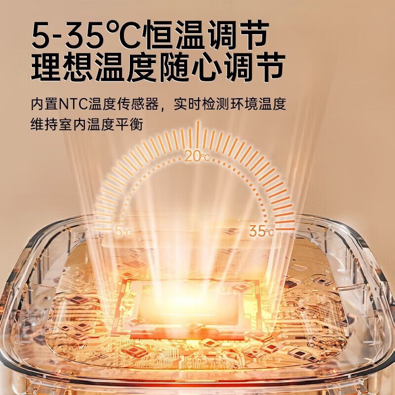 美的(Midea)暖风机取暖器冷暖冷热两用风扇电暖气家用电暖器办公室立式电暖风热 [直流遥控]HFV20DR白色高清大图