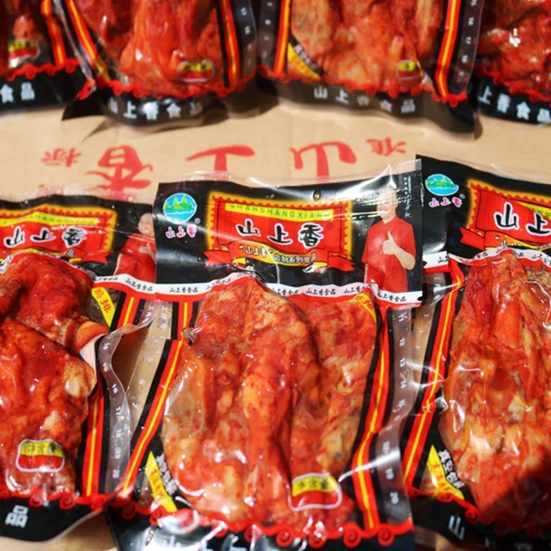 山上香卤制鸡排乡巴佬风味鸡架60g整箱卤味鸡肉零食童年回忆图片