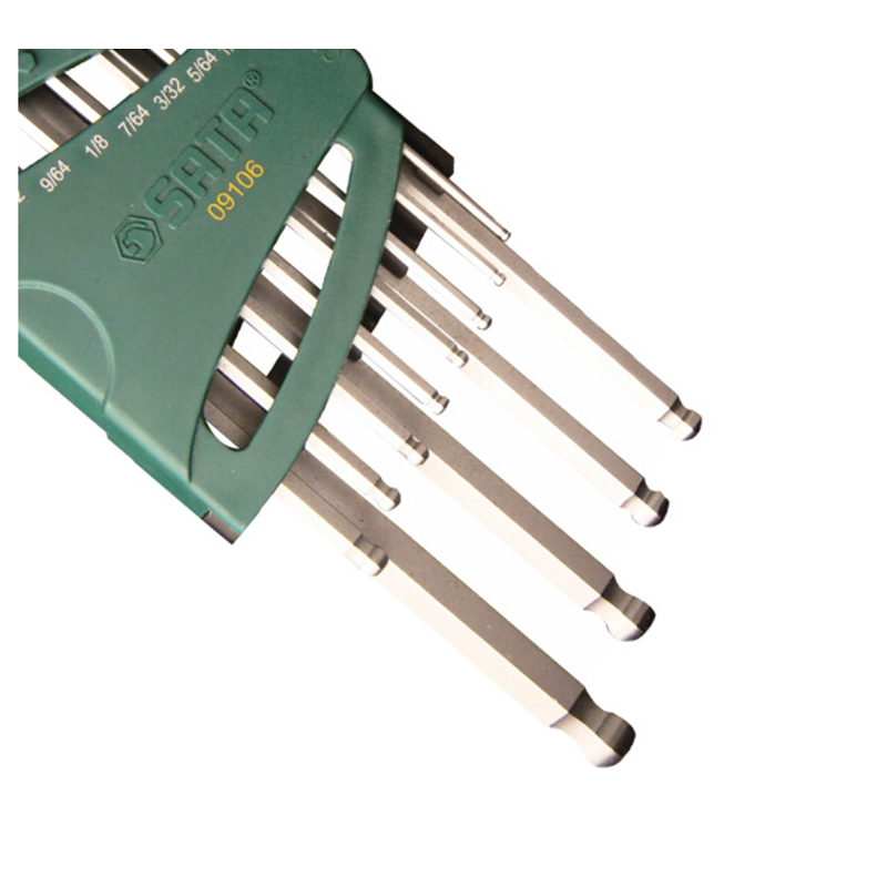 工具库 世达SATA 12件套英制球型内六角扳手 09106