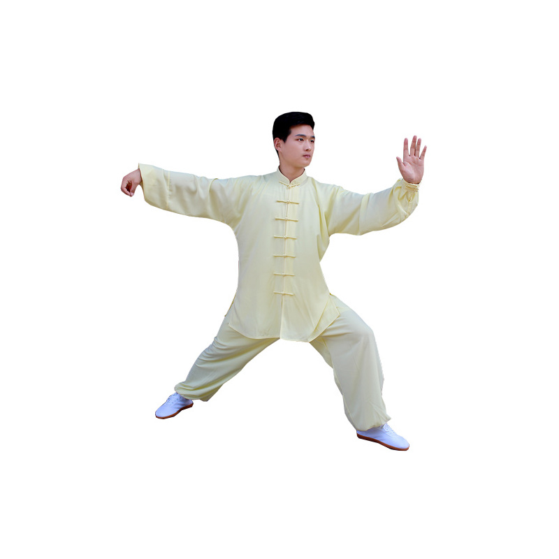 棉加丝太极服春秋季男女款武术服练功夫服表演服晨练服太极拳服装v4