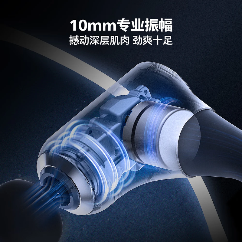 飞利浦(PHILIPS)不求人筋膜枪腰背部肩颈椎肌肉放松按摩器全身按摩仪专业级颈膜枪3503G臂式按摩锤 黑色高清大图