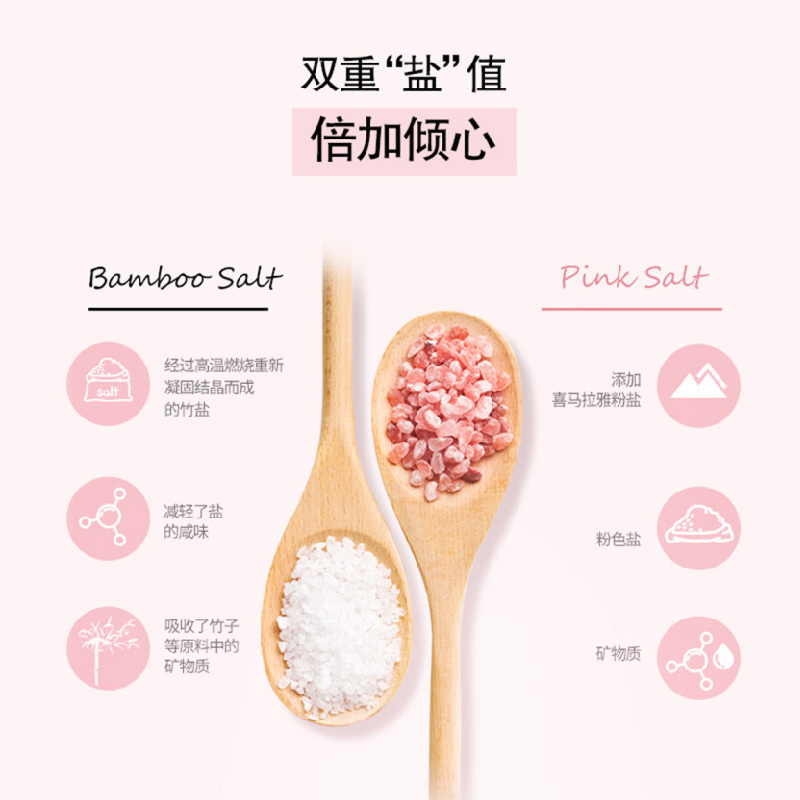 LG竹盐 喜马拉雅粉盐派缤牙膏(清幽花香)100g*2支高清大图