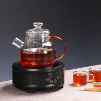 尚帝 全玻璃蒸茶壶蒸汽壶大容量加厚耐热蒸茶器煮黑茶壶电陶炉套装茶具