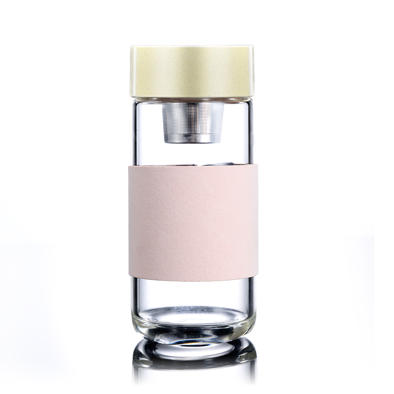 茶杯400ml耐热玻璃水杯男女士简约办公室玻璃茶杯车载杯礼品杯子参数