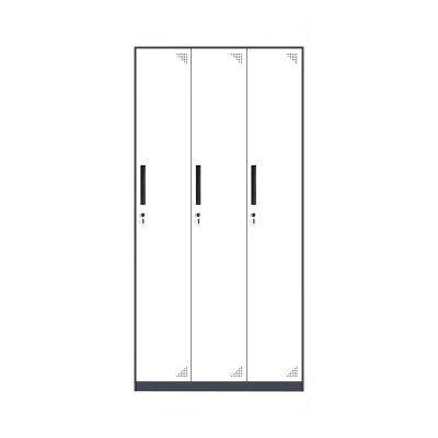 豫仲迈 钢制灰白套色宿舍储物柜三门更衣柜/台