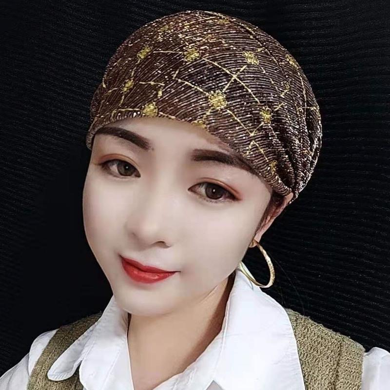夏季新款回族轻薄柔软手工帽子妈妈款休闲时尚手工帽子火爆 粉色