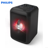 飞利浦PHILIPS NX100 蓝牙户外便携式音响 重低音音箱 移动家庭KTV 卡啦OK K歌 派对灯光秀 广场舞