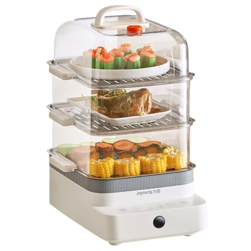 九阳(Joyoung) DZ180HG-GZ588 电火锅 家用18L蒸锅 不锈钢多功能三层可视电热锅