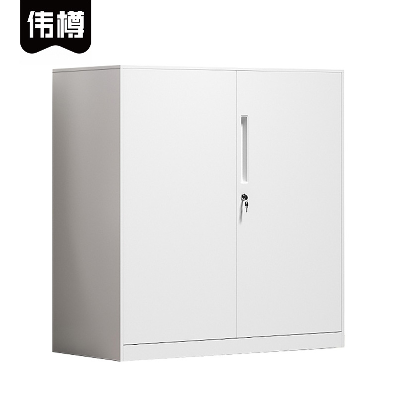 伟樽铁皮矮柜白色对开铁门900*400*925mm台