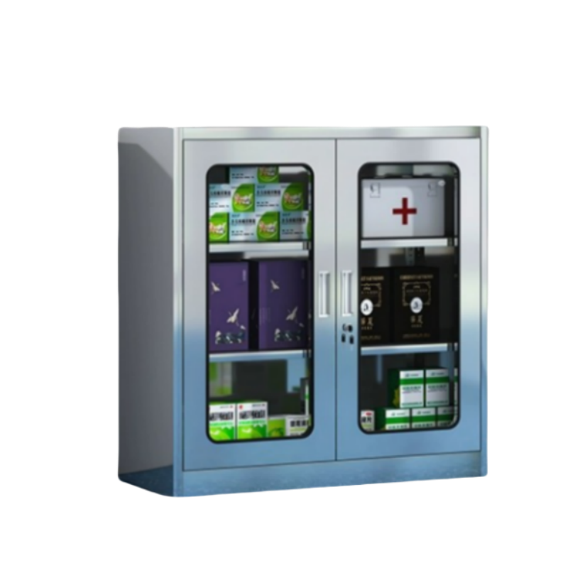 抚樽不锈钢矮柜对开玻璃门高清大图