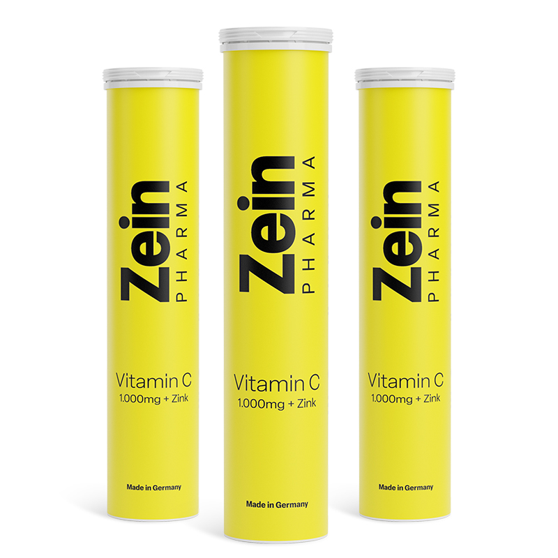 德国进口 Zeinpharma ZP维生素C+锌泡腾片 补充VC维他命高浓度彩恩补锌提升健康增强疫免力非咀嚼 20片/支高清大图