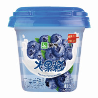 蒙牛大果粒酸牛奶蓝莓果粒三角杯260g