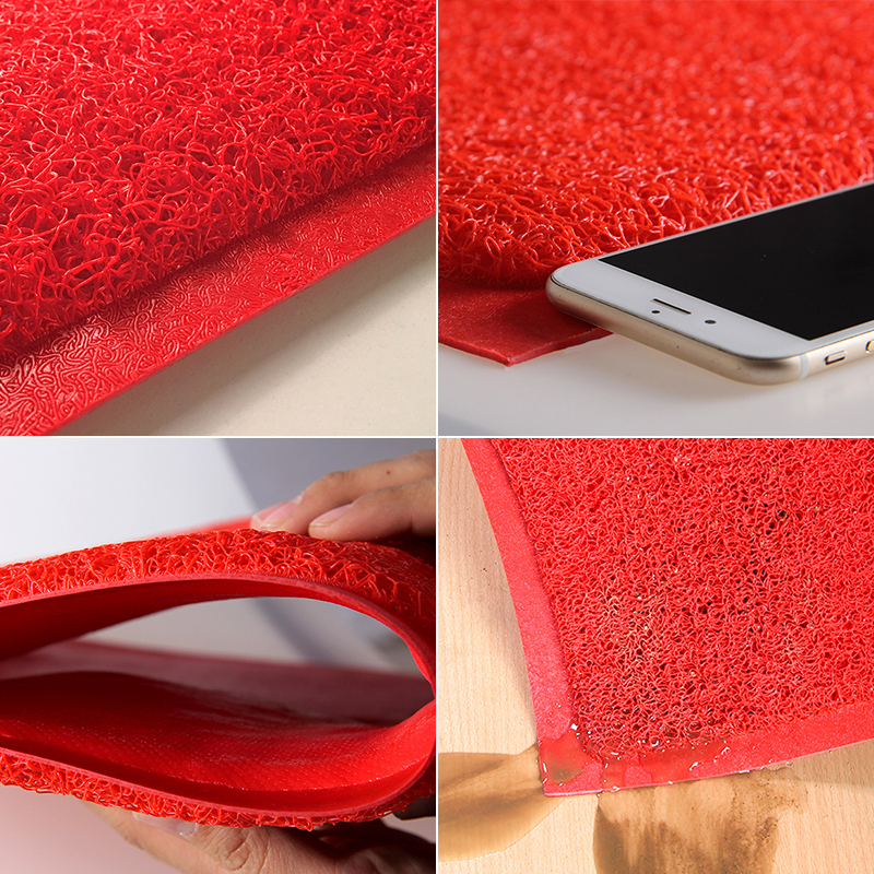 添福运 进门地垫入户门门口丝圈地垫店铺迎宾脚垫欢迎光临出入平安门垫进门耐磨pvc脚垫家用户外垫子防滑蹭土喜庆红色地毯高清大图