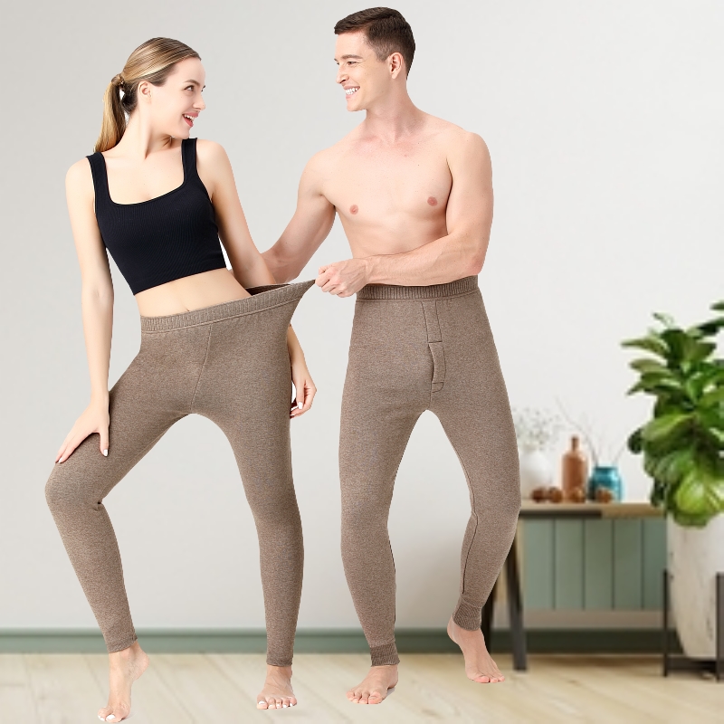 免费试穿 男女款春秋装加绒加厚保暖裤中老年高腰护膝羊毛裤大码羊羔绒打底裤2024冬装新款羊毛保暖裤男大码内穿毛裤加绒裤高清大图