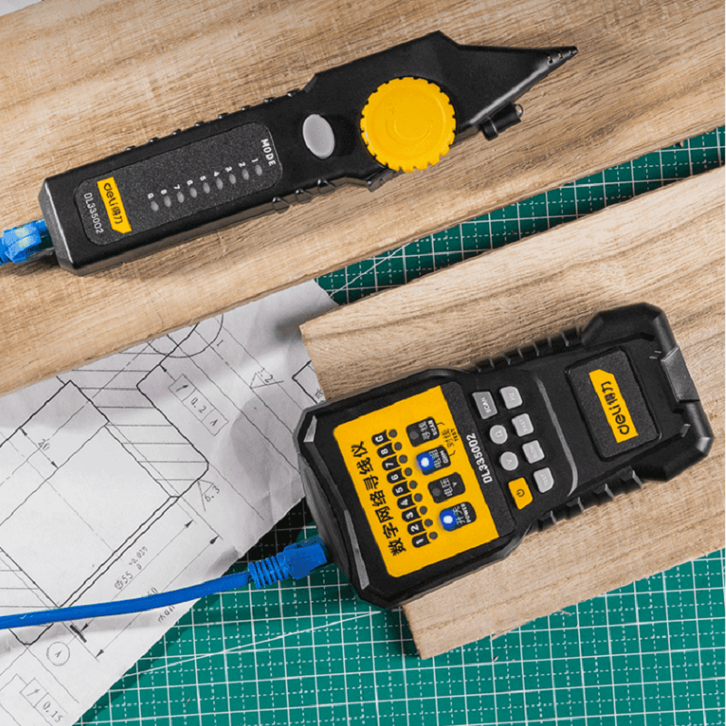 得力(deli)多功能电话网络测线仪 查线低噪音数字寻线仪器网络线测试仪抗干扰 DL335002图片