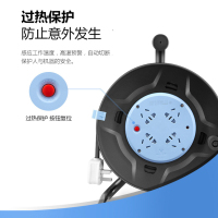 bull公牛工程电线铜芯线盘地拖移动式电缆绕线卷线盘轴滚拖线空盘延长线排插5米10米30米50米