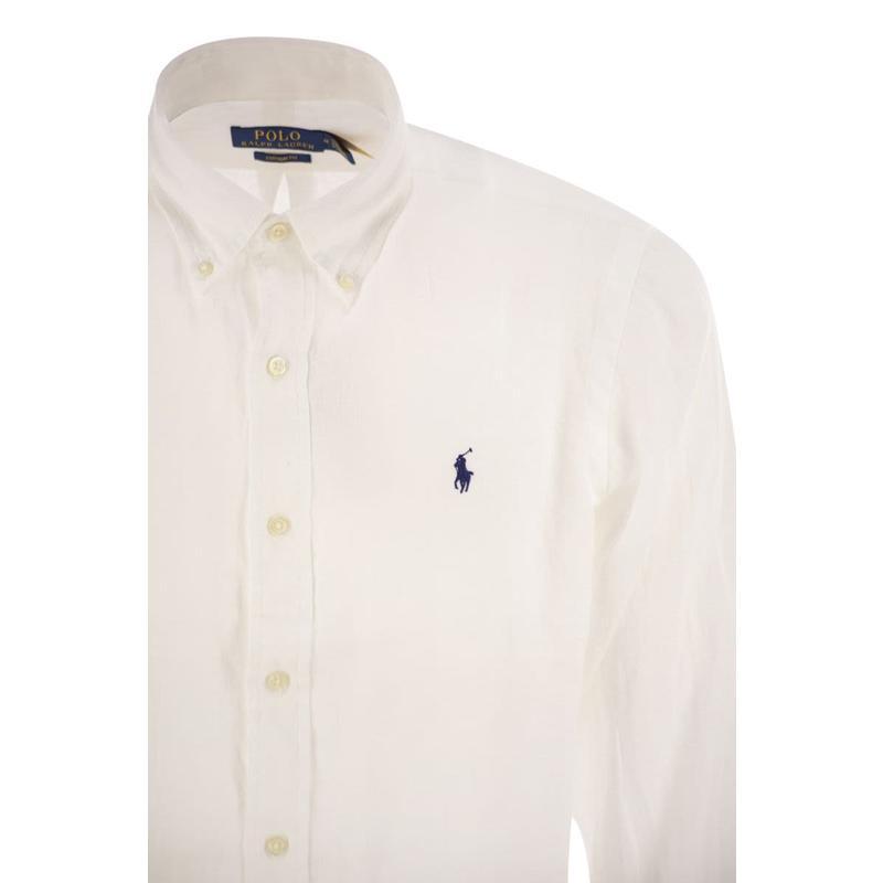 polo ralph lauren男士定制版亚麻长袖衬衫透气舒适商务休闲装