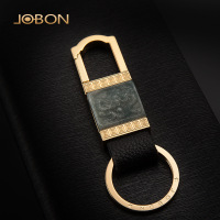 Jobon中邦高档真金电镀钥匙扣 男女时尚创意玉石钥匙链 ZB-012