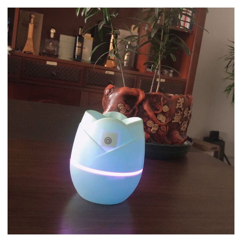 usb香薰加湿器带灯小夜灯简约网红家用大雾量静音|旗舰版[静音定时+七彩氛围灯]清晰绿 配[数据线+1根棉棒]