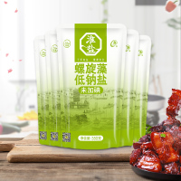 淮盐螺旋藻低钠盐食用盐350gx6袋无碘盐未加碘盐不含碘盐家用食盐